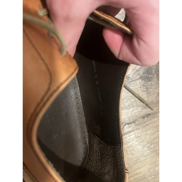 Cole Haan Williams C12337 Cap Toe Oxford British Tan Brown Shoes Men's Size 9 M - Picture 4 of 9